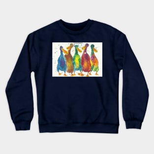 Colourful Ducks. "Quackers!" Crewneck Sweatshirt